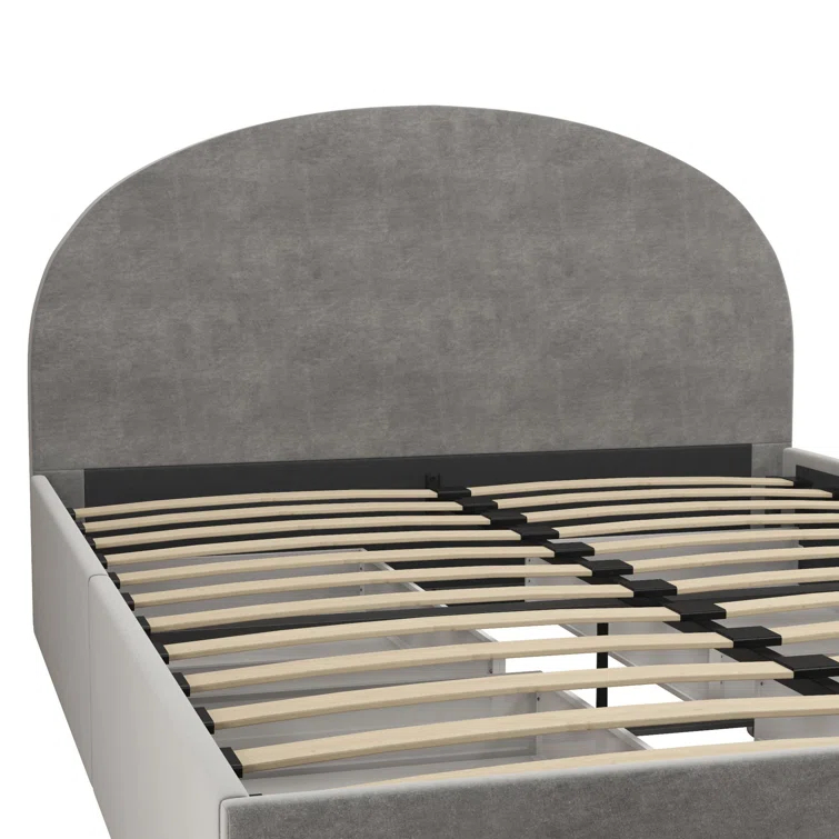 Moon Upholstered Platform Storage Bed