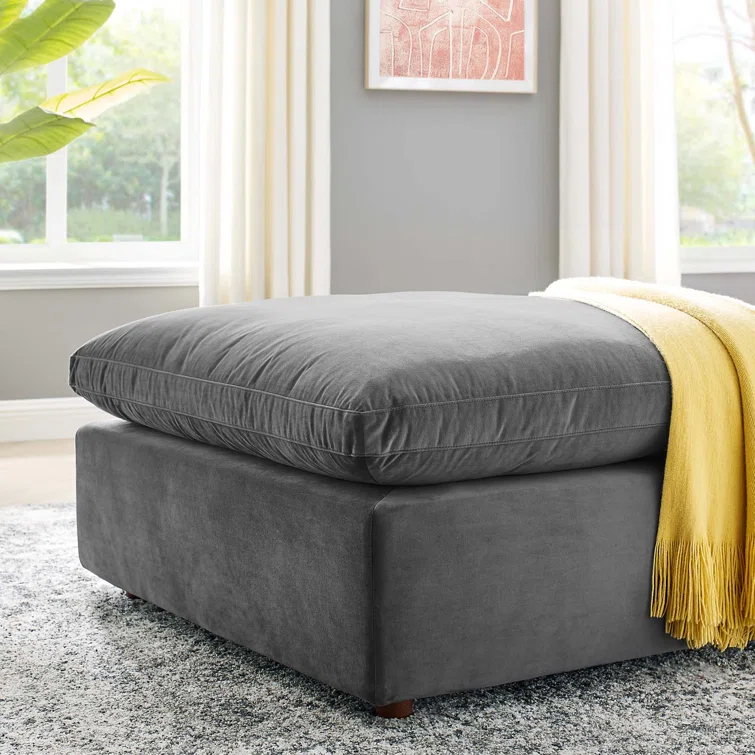 Modway Commix Down Filled Overstuffed Performance Velvet Ottoman