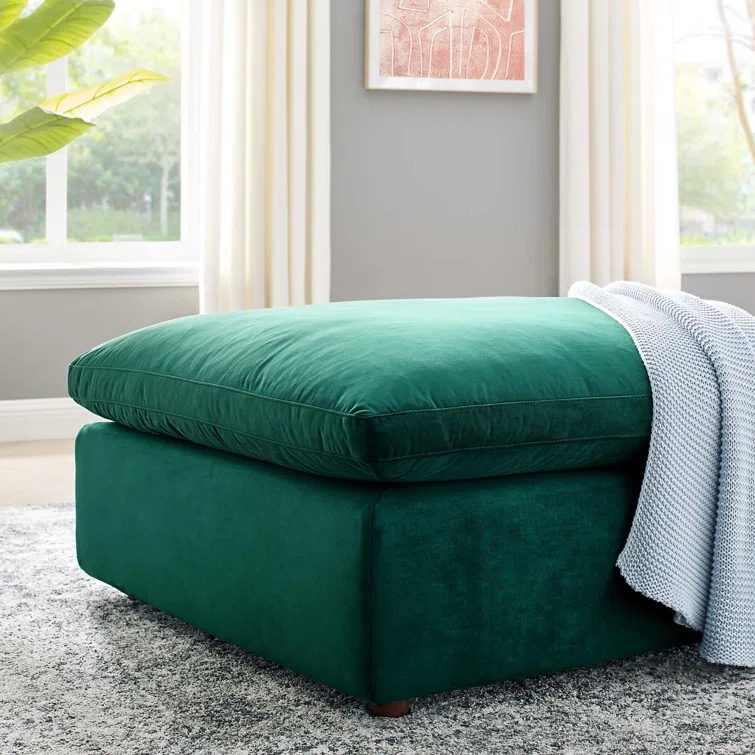 Modway Commix Down Filled Overstuffed Performance Velvet Ottoman