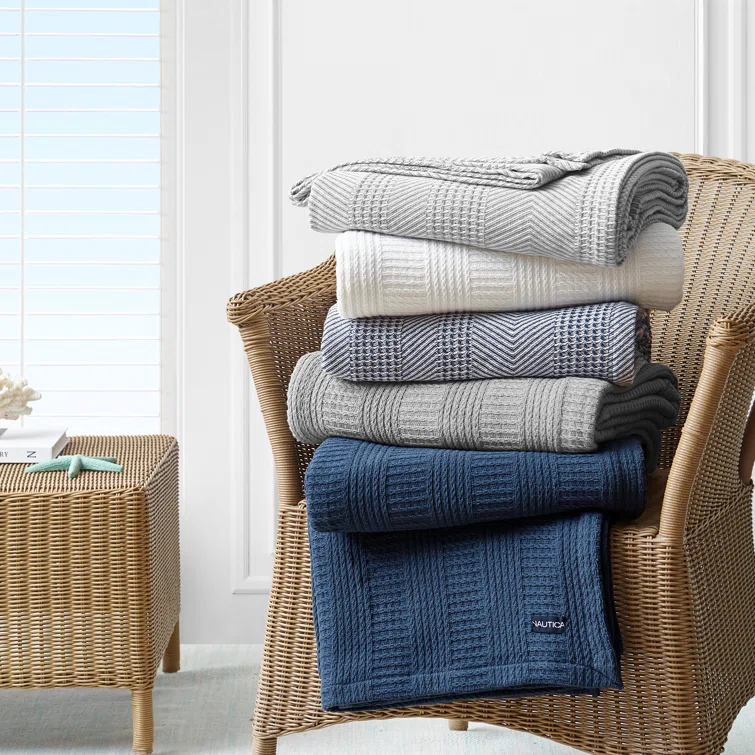 Nautica Nautica Rope Stripe Cotton Blanket