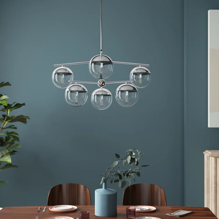 Yearby 6 - Light Dimmable Tiered Chandelier