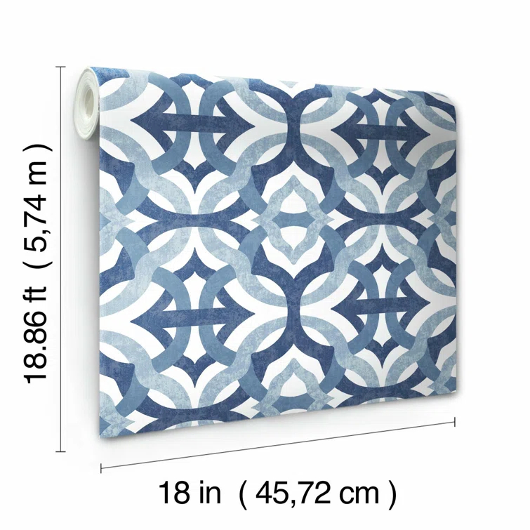 Waverly Peel & Stick Geometric Roll