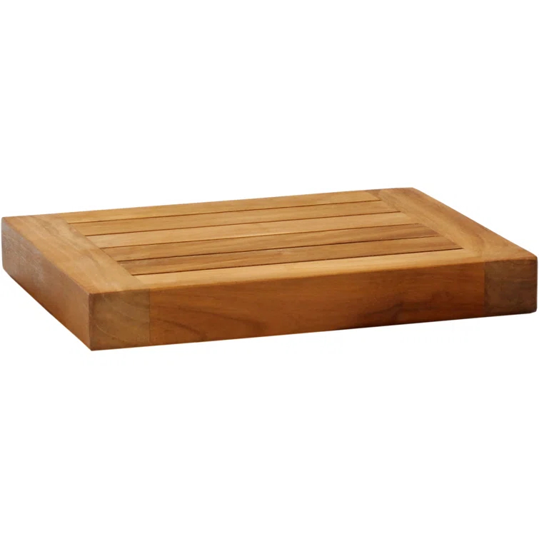 Aqua Teak Moa Floating Teak Wall Shelf