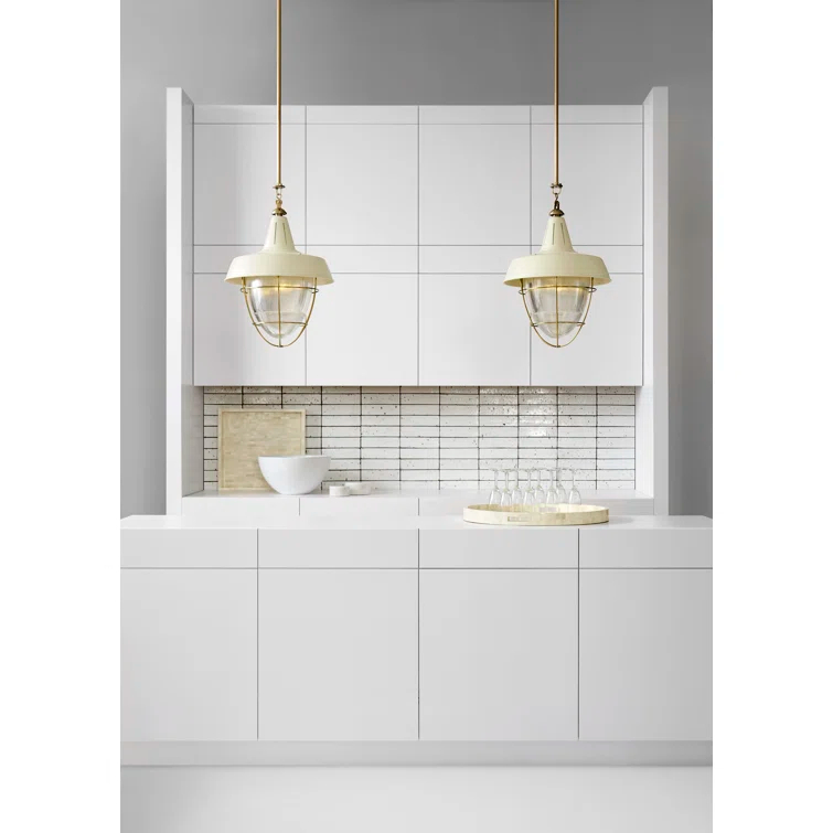 Henry 24" Polished Nickel Industrial Farmhouse Pendant Light