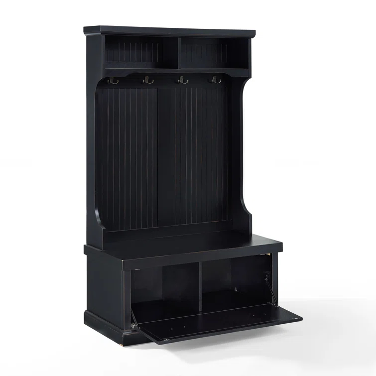 Seaside Hall Tree 40'' Wide with Bench and Shoe Storage