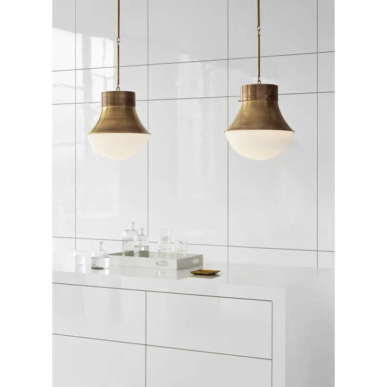 Bronze Precision 12" Indoor/Outdoor Small Pendant with Glass