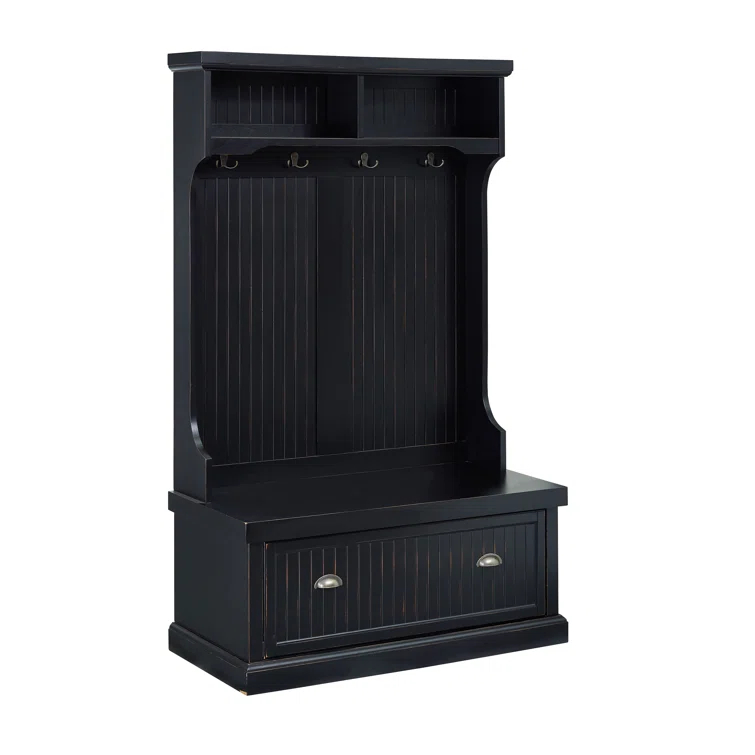 Seaside Hall Tree 40'' Wide with Bench and Shoe Storage
