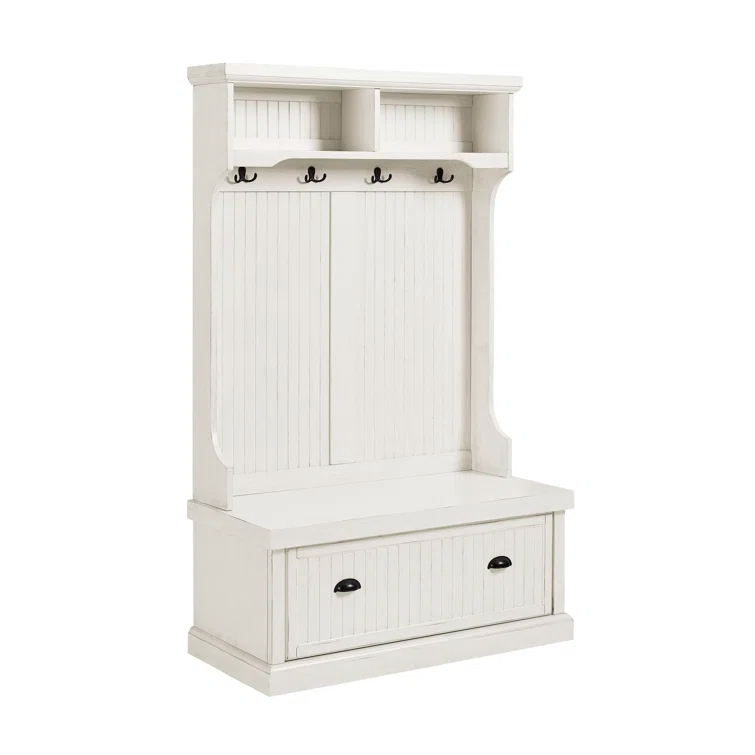 Seaside Hall Tree 40'' Wide with Bench and Shoe Storage