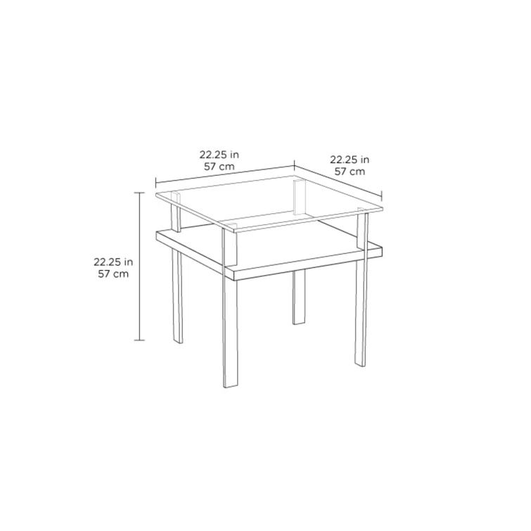 Terrace Glass Top End Table