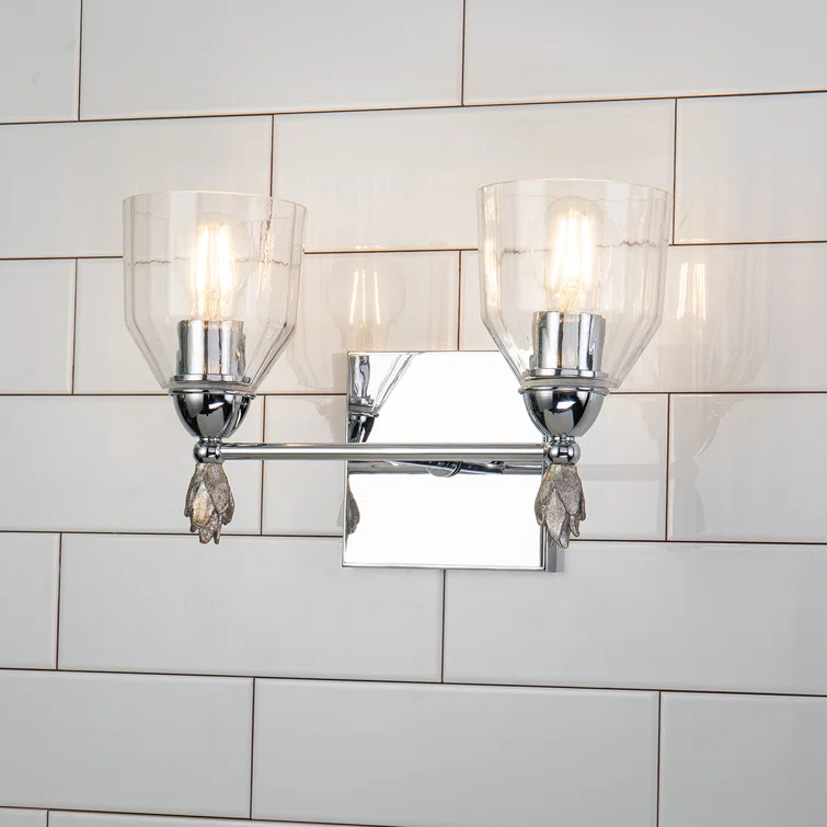 Polished Chrome 2-Light Dimmable Vanity Sconce
