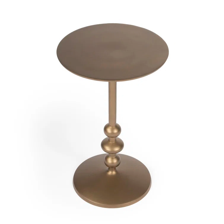 Butler Zora Bronze Iron Pedestal End Table