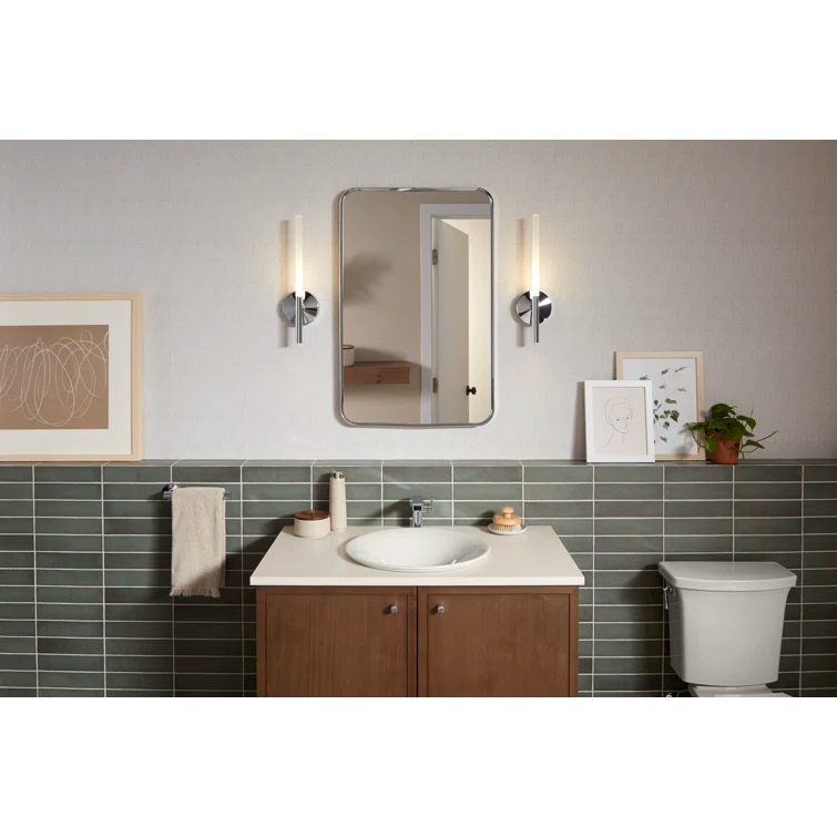 KOHLER Essential Rectangular Wall Mirror, Bathroom / Vanity Mirror with Frame