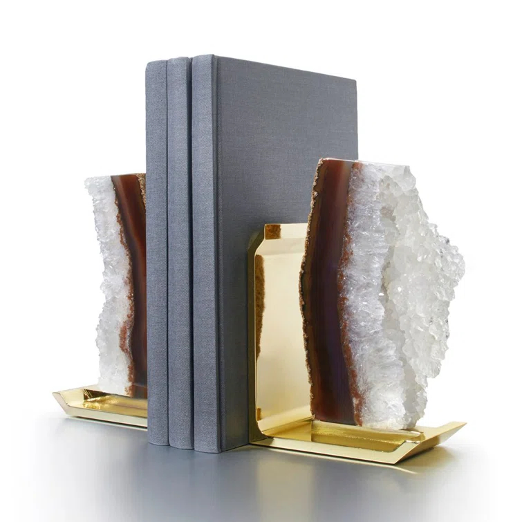 Anna New York Glam Stone Bookends (Set of 2)