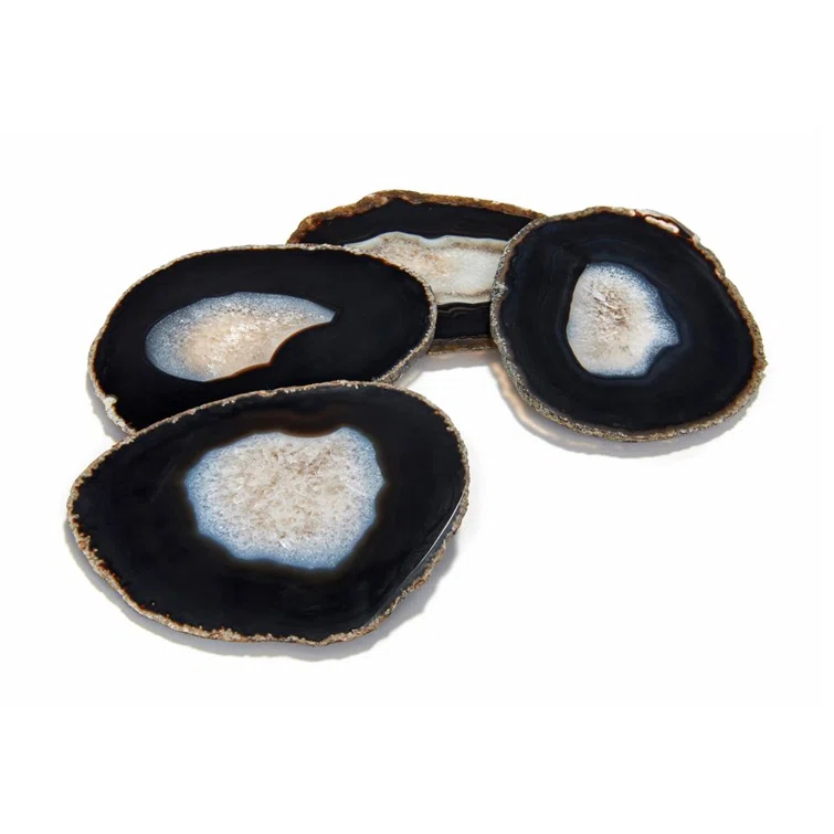 ANNA New York Gemstones Agate 4 Piece Coaster Set (Set of 4)