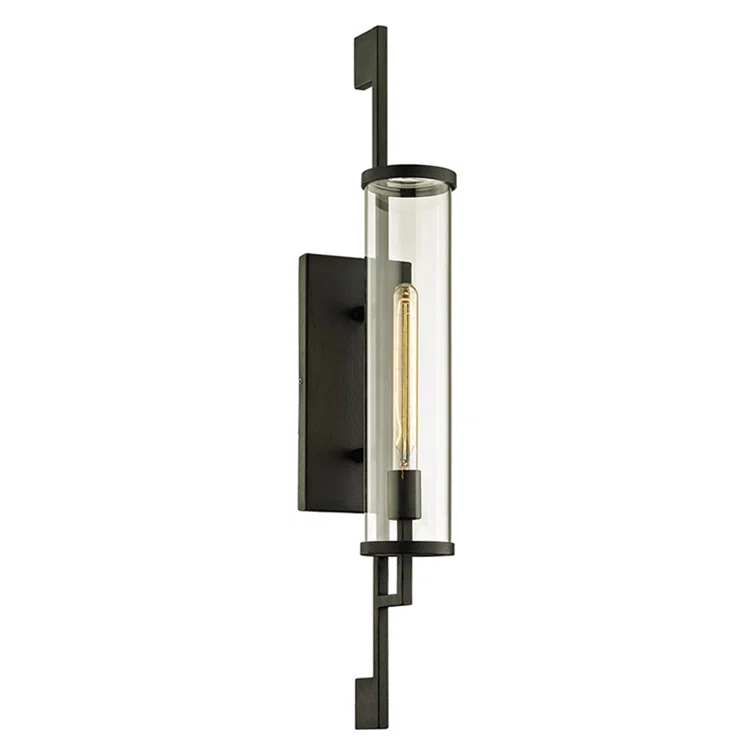 Park Slope Forged Iron 1 - Bulb Outdoor Armed Sconce