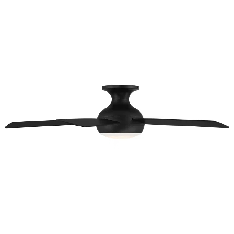 Odyssey 5- Blade Smart Flush Mount Ceiling Fan with Remote Control and LED Light Kit Included