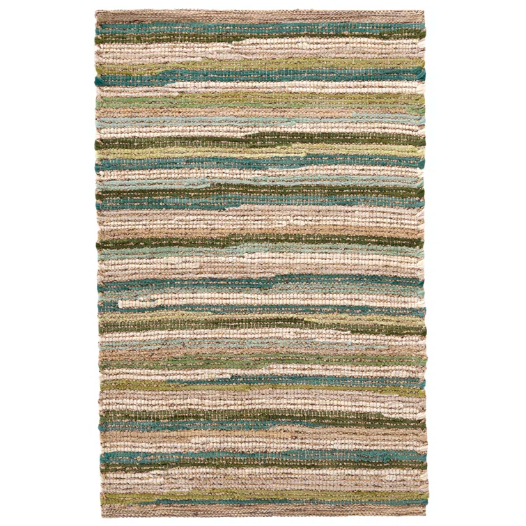 Francisco Green Handwoven Cotton Rug