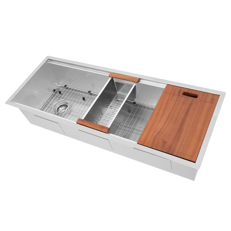 ZLINE 45 in. Garmisch Undermount Single Bowl Stainless Steel Kitchen Sink W/ Bottom Grid & Accessories (SLS-45)
