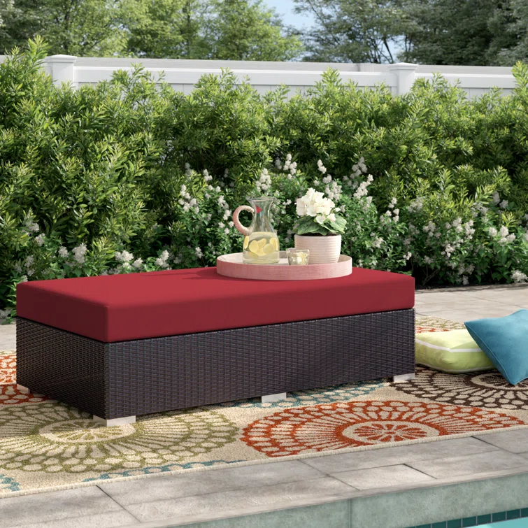 Elswick Rectangle Outdoor Ottoman with Cushion