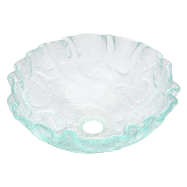 Eden Bath 16.5'' Clear Tempered Glass Specialty Bathroom Sink