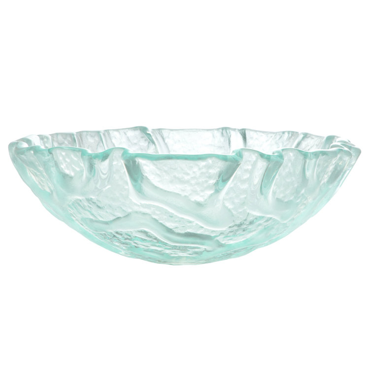 Eden Bath 16.5'' Clear Tempered Glass Specialty Bathroom Sink