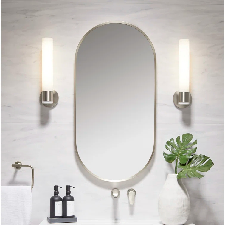 Essential Capsule Wall Mirror, Bathroom/Vanity Mirror with Frame