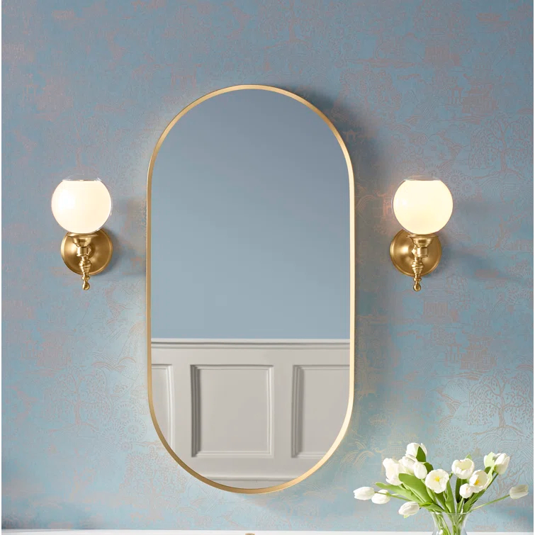 Essential Capsule Wall Mirror, Bathroom/Vanity Mirror with Frame