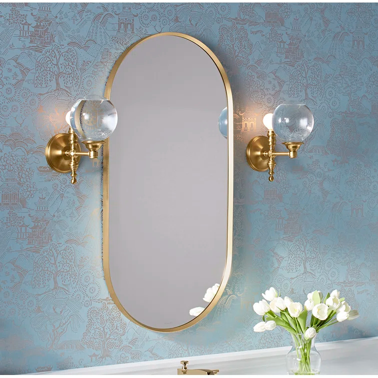 Essential Capsule Wall Mirror, Bathroom/Vanity Mirror with Frame