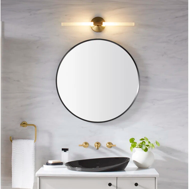 Essential Round Wall Mirror, Bathroom/Vanity Mirror with Frame