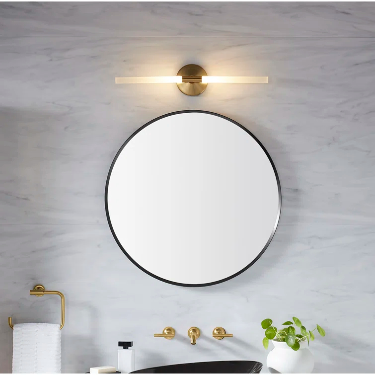 Essential Round Wall Mirror, Bathroom/Vanity Mirror with Frame