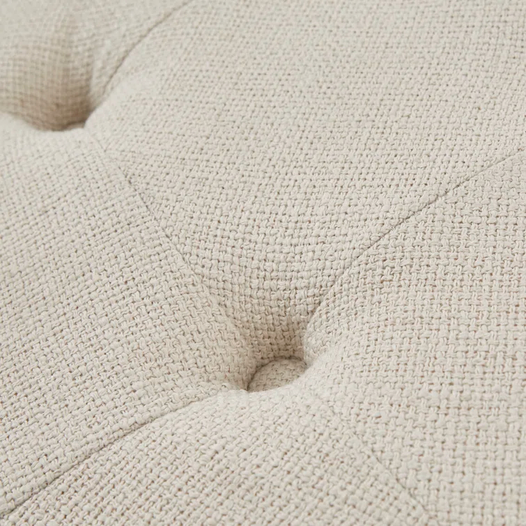 Martha Stewart Cedric Tufted Round Ottoman with Storage