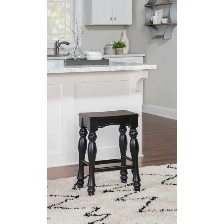 Clemente Counter Stool with Solid Wood Frame
