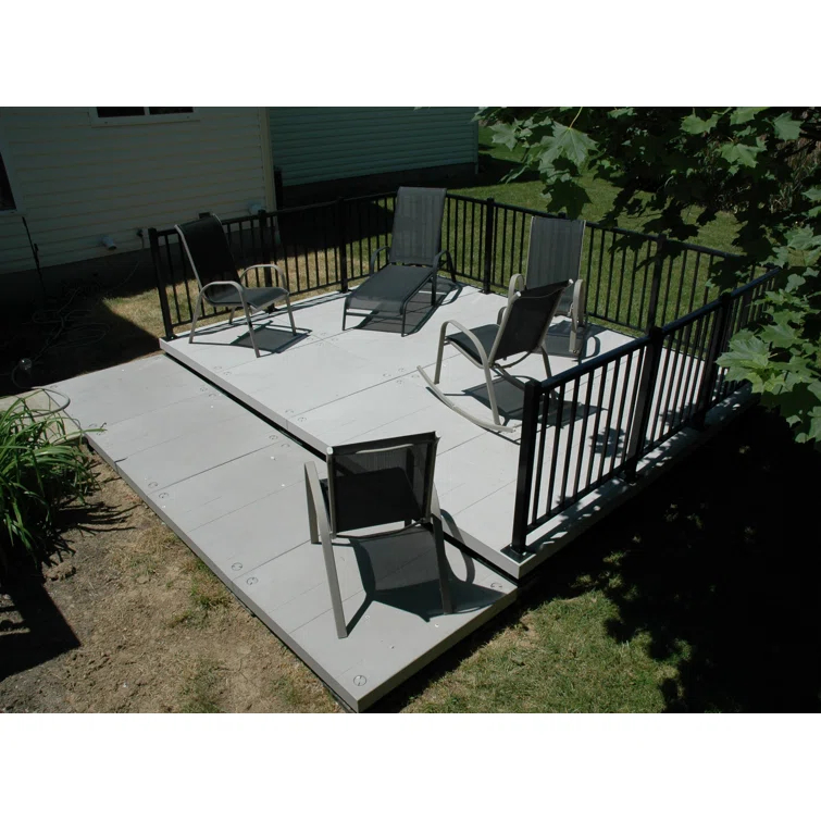 120'' x 120'' Composite Patio Deck Tile Starter Kit