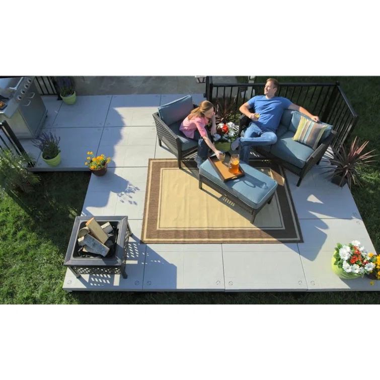 120'' x 120'' Composite Patio Deck Tile Starter Kit