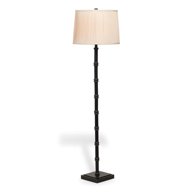Port 68 Lauderdale 63'' Black Crackle Traditional Floor Lamp