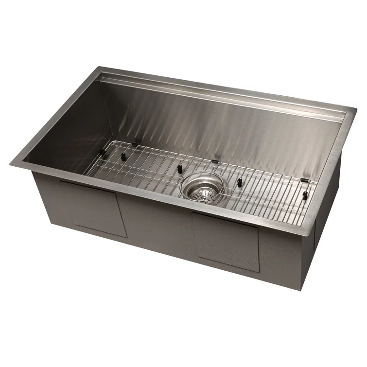 ZLINE 30 in. Garmisch Undermount Single Bowl Stainless Steel Kitchen Sink W/ Bottom Grid & Accessories (SLS-30)