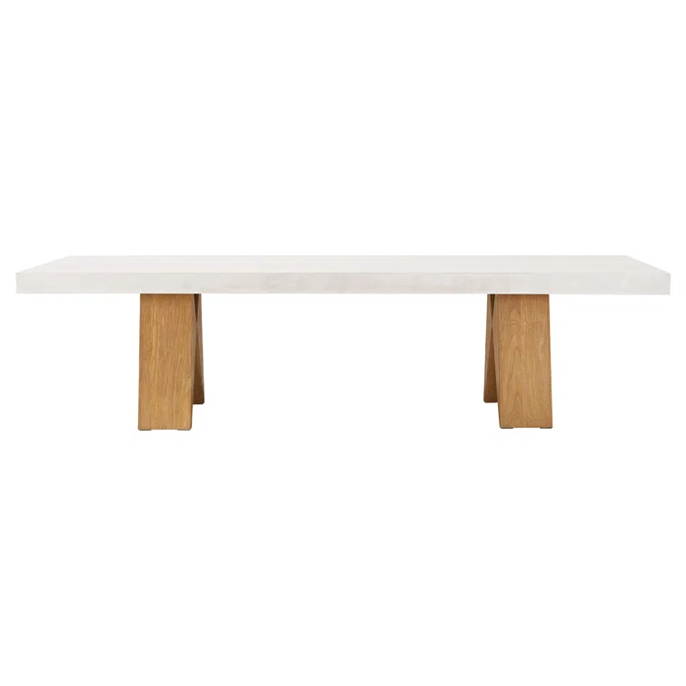 Seasonal Living Perpetual Rectangular Concrete Outdoor Dining Table