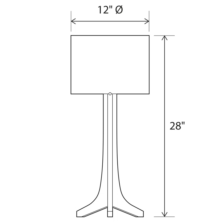 Brushed Aluminum & White Linen Drum Shade LED Table Lamp
