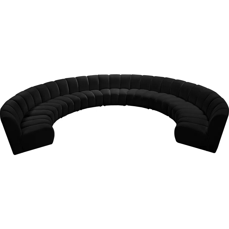 Edinger 9 - Piece Velvet Sectional