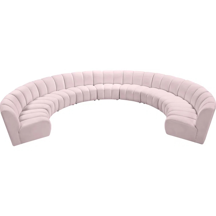 Edinger 9 - Piece Velvet Sectional