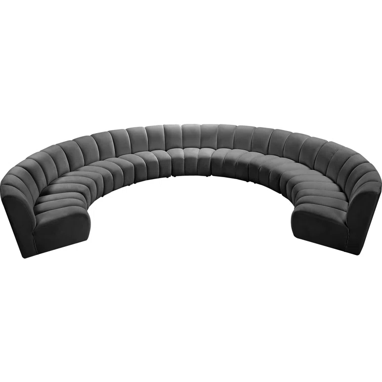 Edinger 9 - Piece Velvet Sectional