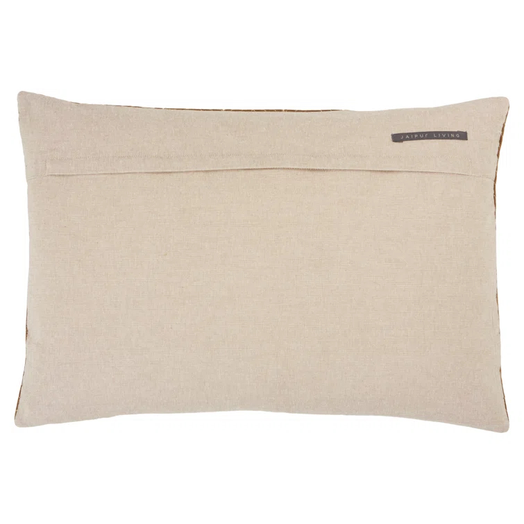 Floretta Embroidered Cotton Lumbar Throw Pillow