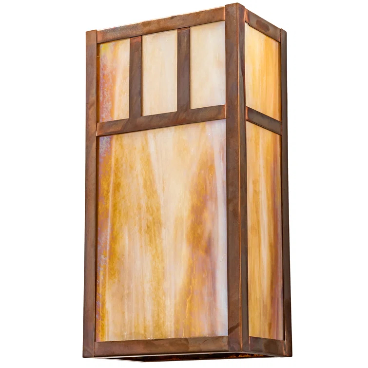 Vintage Copper 2-Light Bronze Dimmable Glass Sconce