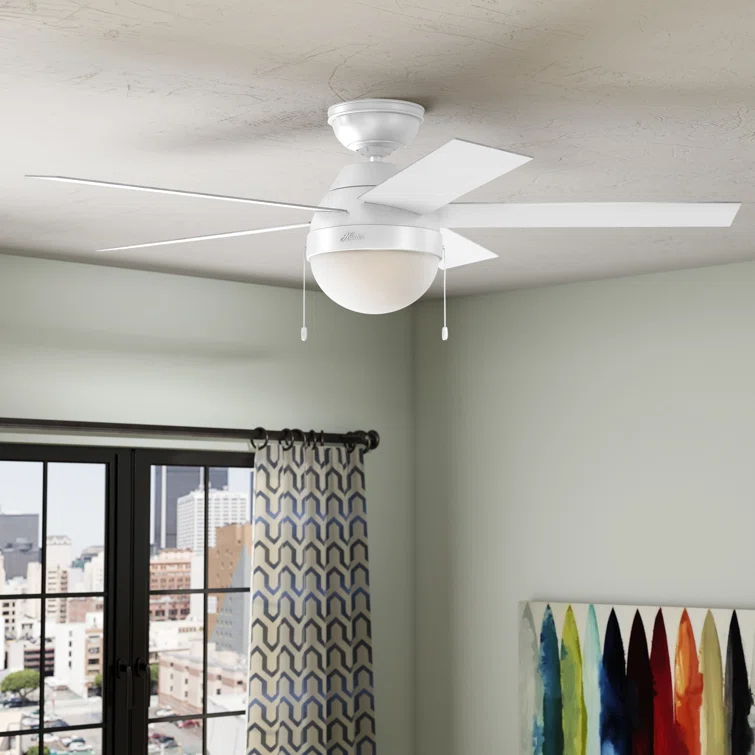 46" Anslee Standard Ceiling Fan with Pull Chain and Light Kit Included