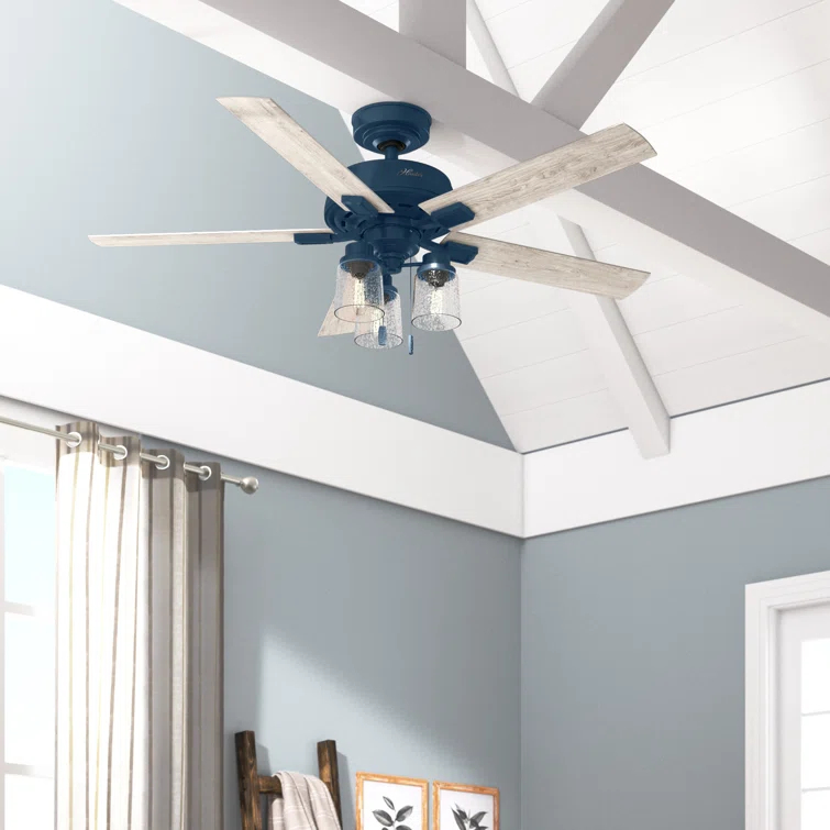 52" Hartland 5 - Blade Standard Ceiling Fan with Pull Chain and Light Kit Included