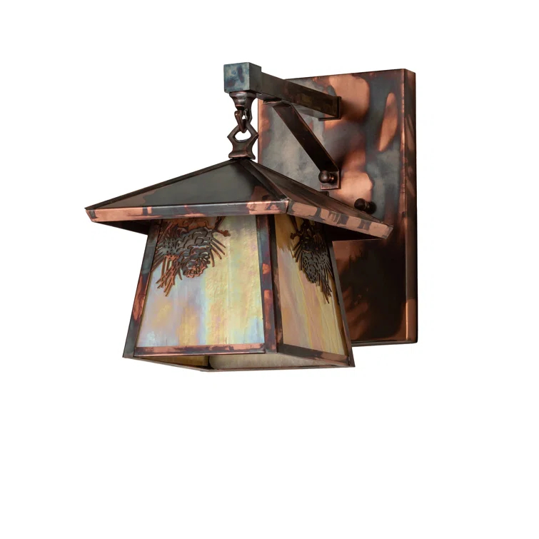 Meyda Lighting Rustic Lodge Copper Armed Sconce