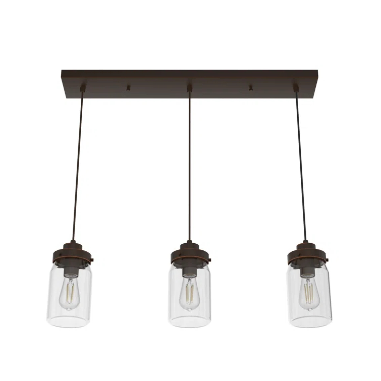 Devon Park 3 - Light Kitchen Island Linear Pendant