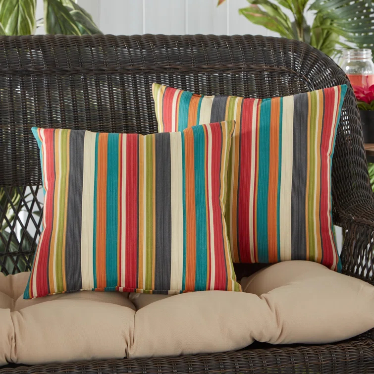Indoor/Outdoor Reversible Throw Pillow