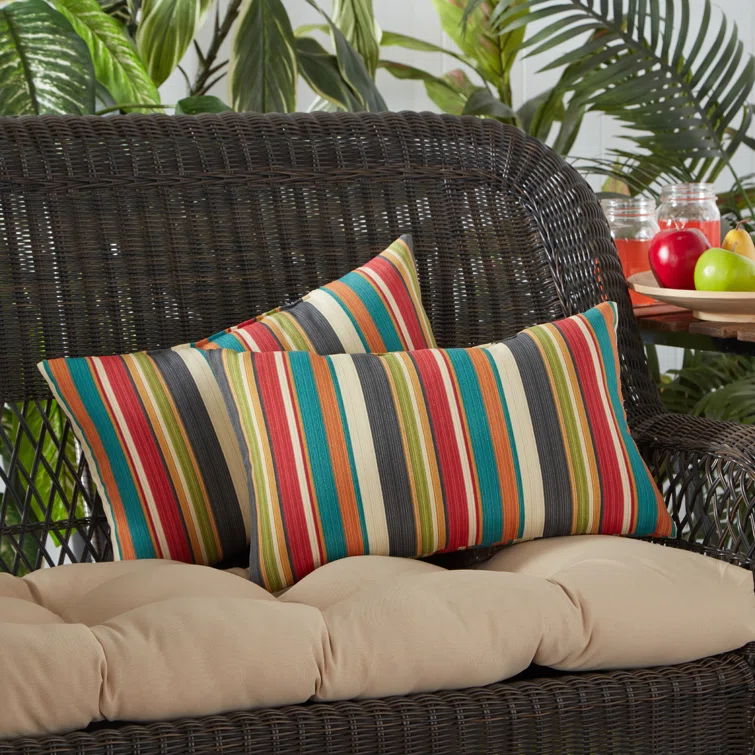 Indoor/Outdoor Reversible Throw Pillow