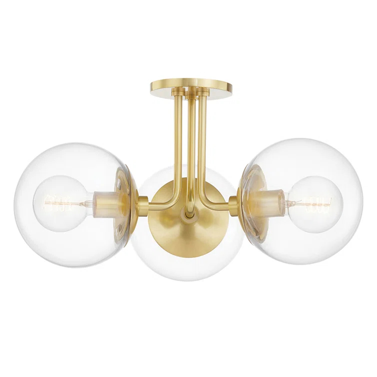 Hudson Valley Lighting Meadow 3 Light Semi Flush